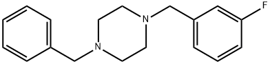 1-benzyl-4-(3-fluorobenzyl)piperazine Struktur