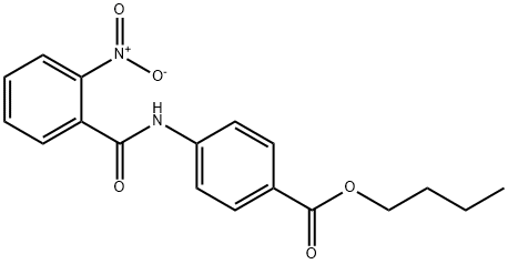 butyl 4-({2-nitrobenzoyl}amino)benzoate Struktur