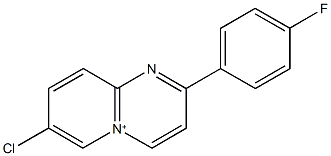 7-chloro-2-(4-fluorophenyl)pyrido[1,2-a]pyrimidin-5-ium Struktur