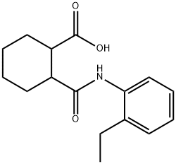 2-[(2-ethylanilino)carbonyl]cyclohexanecarboxylic acid Struktur