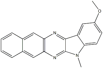 methyl 5-methyl-5H-benzo[g]indolo[2,3-b]quinoxalin-2-yl ether Struktur