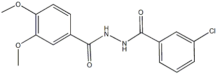 N'-(3-chlorobenzoyl)-3,4-dimethoxybenzohydrazide Struktur