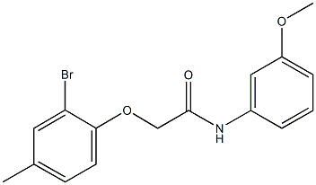 2-(2-bromo-4-methylphenoxy)-N-(3-methoxyphenyl)acetamide Struktur