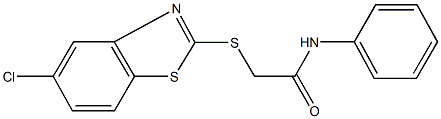 2-[(5-chloro-1,3-benzothiazol-2-yl)thio]-N-phenylacetamide Struktur