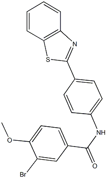 N-[4-(1,3-benzothiazol-2-yl)phenyl]-3-bromo-4-methoxybenzamide Struktur