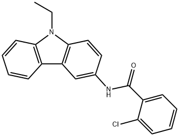 2-chloro-N-(9-ethyl-9H-carbazol-3-yl)benzamide Struktur