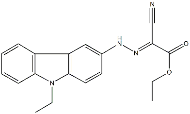 ethyl cyano[(9-ethyl-9H-carbazol-3-yl)hydrazono]acetate Struktur