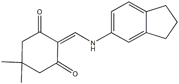 2-[(2,3-dihydro-1H-inden-5-ylamino)methylene]-5,5-dimethyl-1,3-cyclohexanedione Struktur