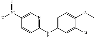 2-(3-chloro-4-methoxyanilino)-5-nitropyridine Struktur