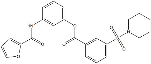 3-(2-furoylamino)phenyl 3-(1-piperidinylsulfonyl)benzoate Struktur