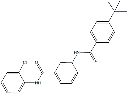 3-[(4-tert-butylbenzoyl)amino]-N-(2-chlorophenyl)benzamide Struktur