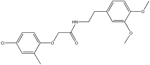 2-(4-chloro-2-methylphenoxy)-N-[2-(3,4-dimethoxyphenyl)ethyl]acetamide Struktur