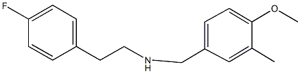 2-(4-fluorophenyl)-N-{[3-methyl-4-(methyloxy)phenyl]methyl}ethanamine Struktur