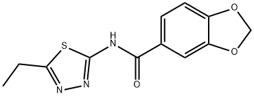 N-(5-ethyl-1,3,4-thiadiazol-2-yl)-1,3-benzodioxole-5-carboxamide Struktur