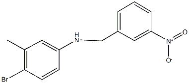 4-bromo-3-methyl-N-(3-nitrobenzyl)aniline Struktur