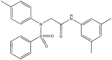 N-(3,5-dimethylphenyl)-2-[4-methyl(phenylsulfonyl)anilino]acetamide Struktur