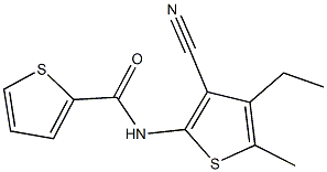 N-(3-cyano-4-ethyl-5-methyl-2-thienyl)-2-thiophenecarboxamide Struktur