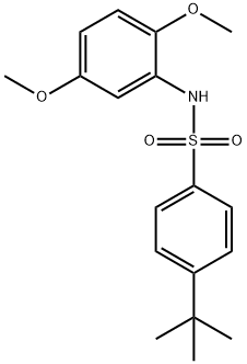 4-tert-butyl-N-(2,5-dimethoxyphenyl)benzenesulfonamide Struktur