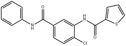 N-[5-(anilinocarbonyl)-2-chlorophenyl]-2-thiophenecarboxamide Struktur