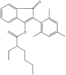 2-mesityl-1-oxo-1H-inden-3-yl 2-ethylhexanoate Struktur