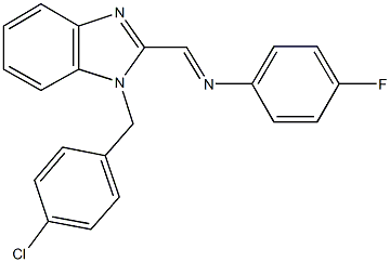 N-{[1-(4-chlorobenzyl)-1H-benzimidazol-2-yl]methylene}-N-(4-fluorophenyl)amine Struktur