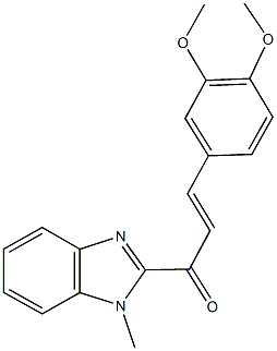 3-(3,4-dimethoxyphenyl)-1-(1-methyl-1H-benzimidazol-2-yl)-2-propen-1-one Struktur