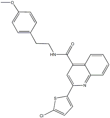 2-(5-chloro-2-thienyl)-N-[2-(4-methoxyphenyl)ethyl]-4-quinolinecarboxamide Struktur