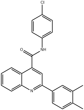 N-(4-chlorophenyl)-2-(3,4-dimethylphenyl)-4-quinolinecarboxamide Struktur