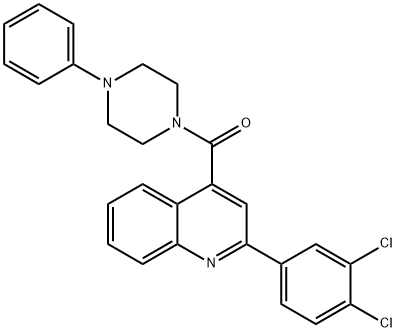 2-(3,4-dichlorophenyl)-4-[(4-phenyl-1-piperazinyl)carbonyl]quinoline Struktur