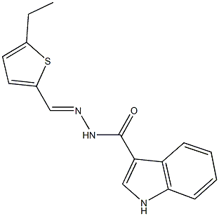 N'-[(5-ethyl-2-thienyl)methylene]-1H-indole-3-carbohydrazide Struktur