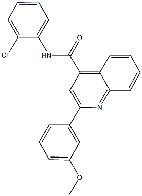 N-(2-chlorophenyl)-2-(3-methoxyphenyl)-4-quinolinecarboxamide Struktur