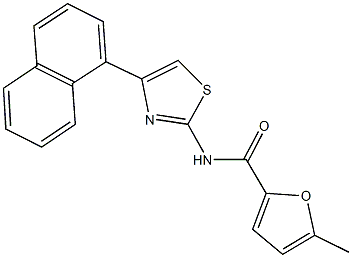 5-methyl-N-[4-(1-naphthyl)-1,3-thiazol-2-yl]-2-furamide Struktur