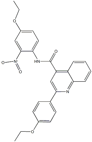 N-{4-ethoxy-2-nitrophenyl}-2-(4-ethoxyphenyl)-4-quinolinecarboxamide Struktur