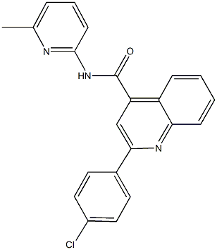 2-(4-chlorophenyl)-N-(6-methyl-2-pyridinyl)-4-quinolinecarboxamide Struktur