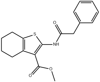 methyl 2-[(phenylacetyl)amino]-4,5,6,7-tetrahydro-1-benzothiophene-3-carboxylate Struktur