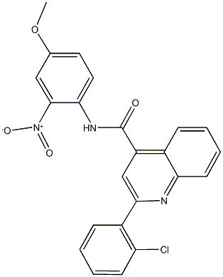 2-(2-chlorophenyl)-N-{2-nitro-4-methoxyphenyl}-4-quinolinecarboxamide Struktur