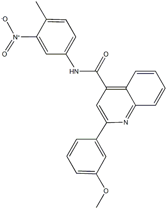 N-{3-nitro-4-methylphenyl}-2-(3-methoxyphenyl)-4-quinolinecarboxamide Struktur