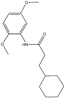 3-cyclohexyl-N-(2,5-dimethoxyphenyl)propanamide Struktur