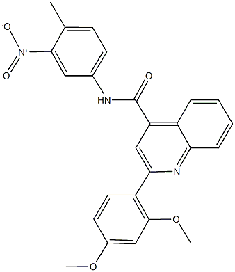 2-(2,4-dimethoxyphenyl)-N-{3-nitro-4-methylphenyl}-4-quinolinecarboxamide Struktur