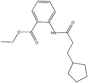 ethyl2-[(3-cyclopentylpropanoyl)amino]benzoate Struktur