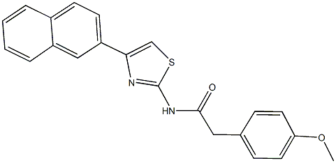 2-(4-methoxyphenyl)-N-[4-(2-naphthyl)-1,3-thiazol-2-yl]acetamide Struktur