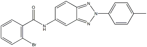 2-bromo-N-[2-(4-methylphenyl)-2H-1,2,3-benzotriazol-5-yl]benzamide Struktur