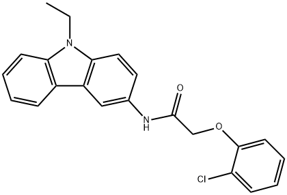 2-(2-chlorophenoxy)-N-(9-ethyl-9H-carbazol-3-yl)acetamide Struktur