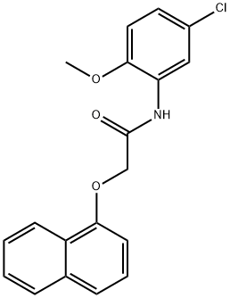 N-(5-chloro-2-methoxyphenyl)-2-(1-naphthyloxy)acetamide Struktur