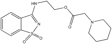 2-[(1,1-dioxido-1,2-benzisothiazol-3-yl)amino]ethyl 1-piperidinylacetate Struktur