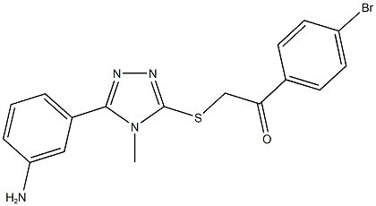 2-{[5-(3-aminophenyl)-4-methyl-4H-1,2,4-triazol-3-yl]sulfanyl}-1-(4-bromophenyl)ethanone Struktur