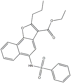 ethyl 5-[(phenylsulfonyl)amino]-2-propylnaphtho[1,2-b]furan-3-carboxylate Struktur