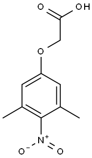 {4-nitro-3,5-dimethylphenoxy}acetic acid Struktur