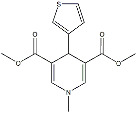 dimethyl 1-methyl-4-(3-thienyl)-1,4-dihydro-3,5-pyridinedicarboxylate Struktur