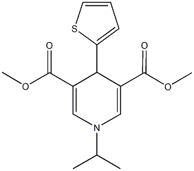 dimethyl 1-isopropyl-4-(2-thienyl)-1,4-dihydro-3,5-pyridinedicarboxylate Struktur